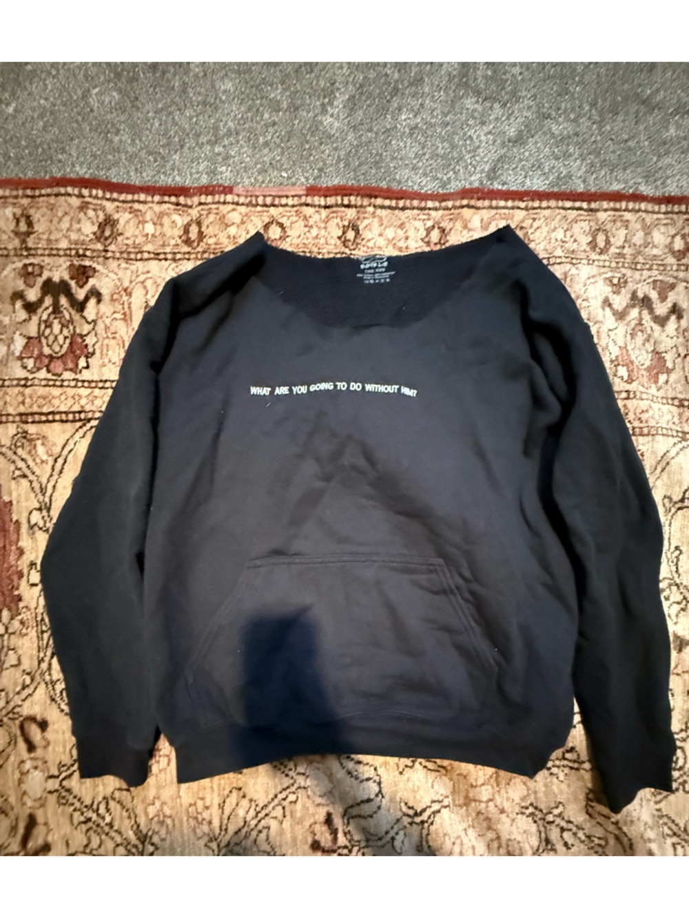 Boys Lie Black Graphic Pullover Sweatshirt - "What Are You Going To Do Without?"